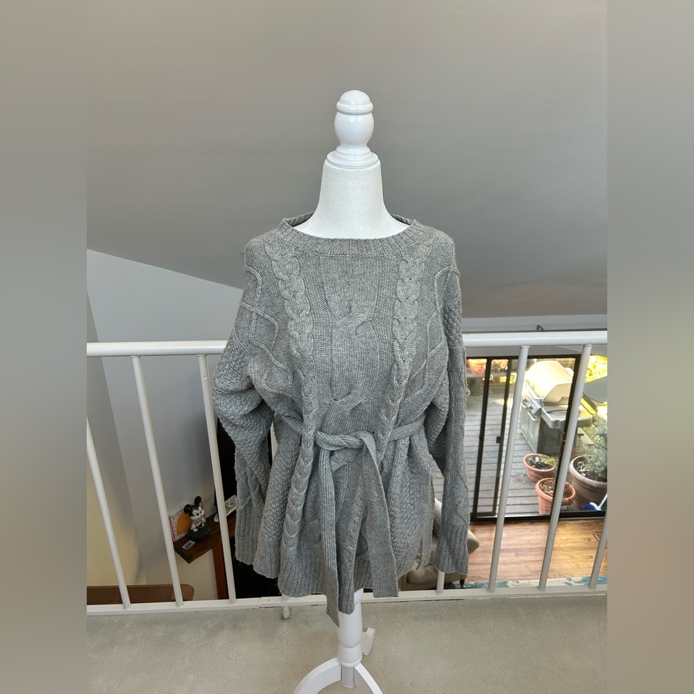 PLST Japan Japanese Brand Knitwear Gray Sweater Modern Monochrome Kawaii Office